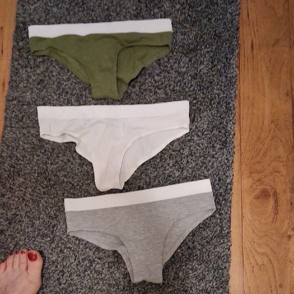 H&M Kids Underwear Set - Olive, White, and Light Gray
